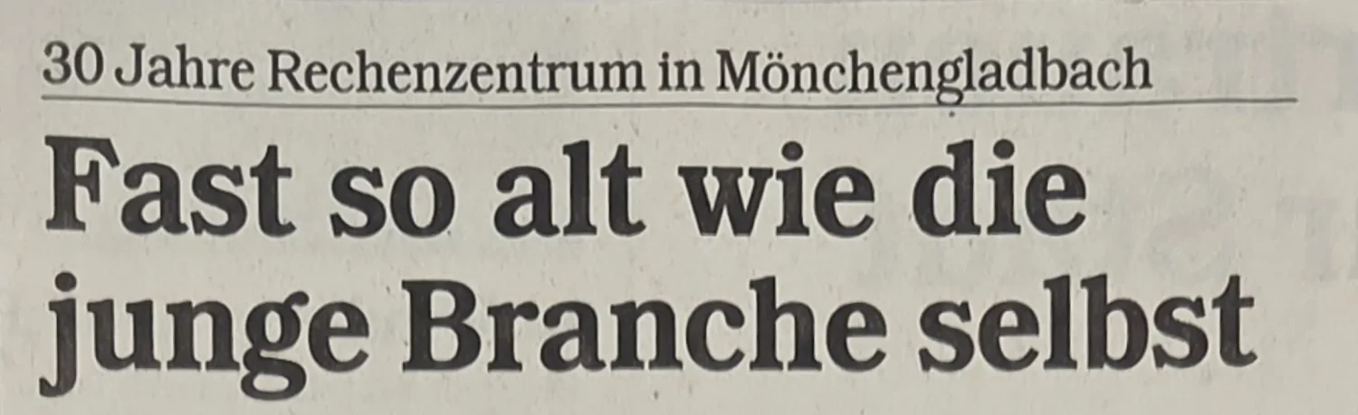 Zeitungsartikel 1995, 30 Jahre RZH