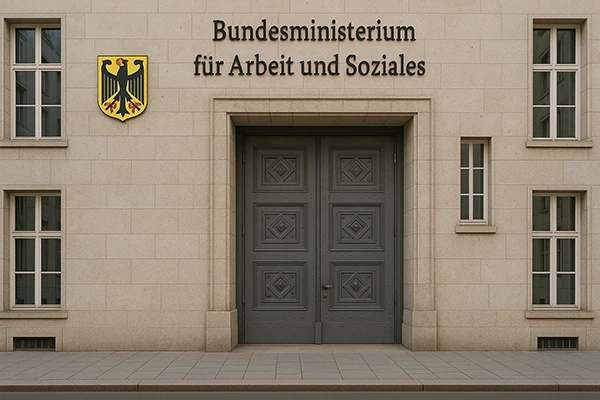 Das Gebäude des Bundesministeriums für Arbeit und Soziales ist zu sehen.