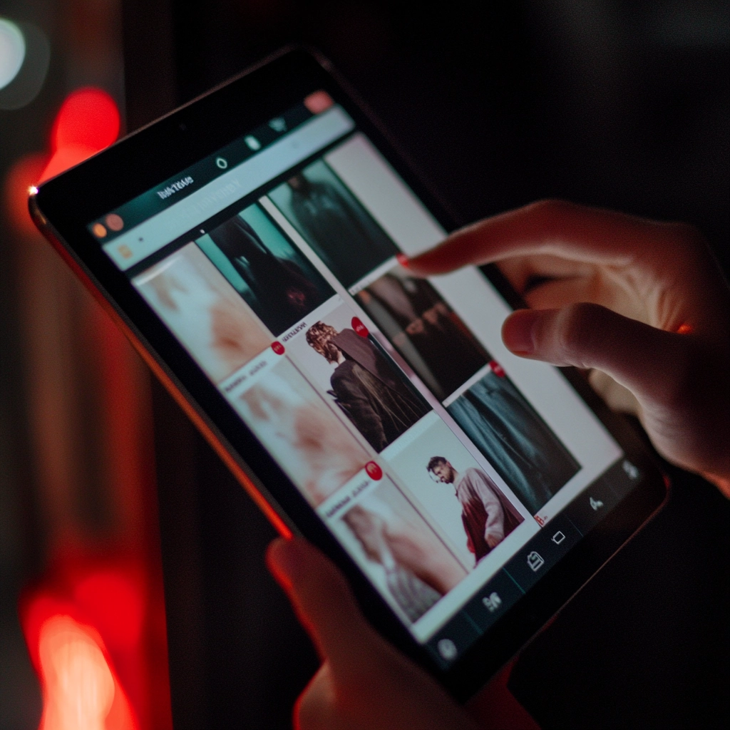 Links für Nein, rechts für den perfekten Match. Männliche Profile sind abgebildet.