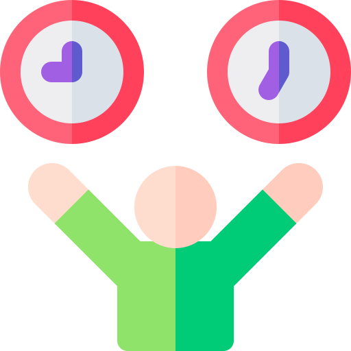 Männchen flexible Zeiten Gleitzeit