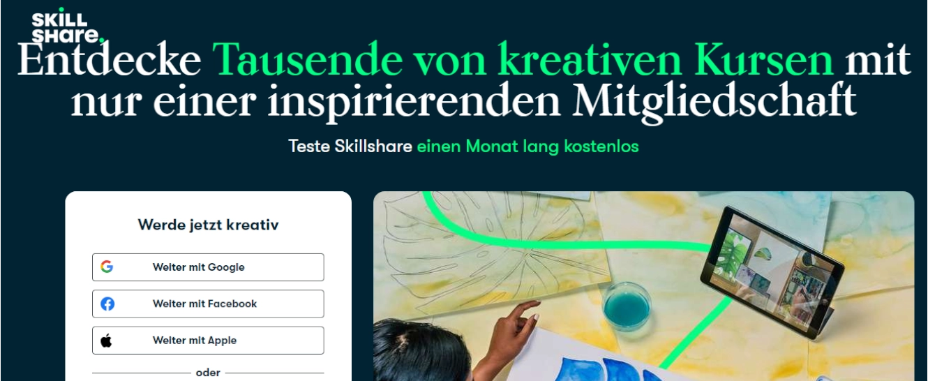 Online-Lernplattform Skillshare